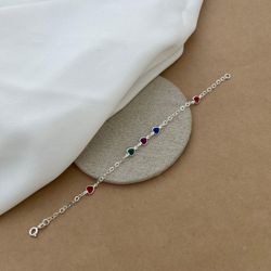 Pulseira 5 Corações Medio Zircônia Colors - 26748... - C Martiniano Joias