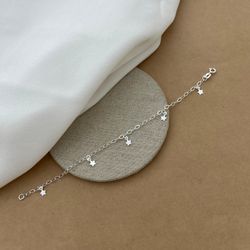 Pulseira 5 Estrelinha Lisa Pendurada - 26751 - C Martiniano Joias