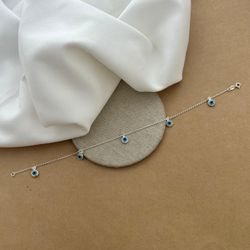 TORNOZELEIRA 5 OLHO GREGO PENDURADO ELOS 24CM - 26... - Paraíso da Prata