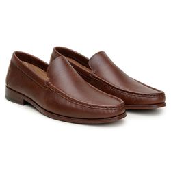 Mocassim Masculino Sola De Couro CNS Tan - 27366t - CNS Calçados