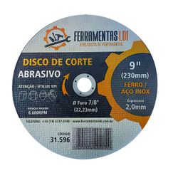 Disco de Corte 9 polegadas 230mm Inox Ferro - LDI ... - SÓ AQUI FERRAMENTAS