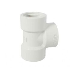 Tê PVC Branco Roscável 1/2 - 10283 - Comercial Leal