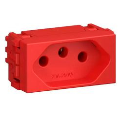 MODULO TOMADA 2P+T 10A VERMELHO REFINATTO - 11220 - Comercial Leal