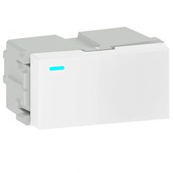 MODULO INT SIMPLES / PARALELO COM LED 10A BRANCO R... - Comercial Leal