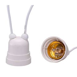 PORTA LAMPADA BRANCO COM RABICHO 100W FOXLUX - 11... - Comercial Leal