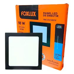 PLAFON LED 18W QUADRADO DE SOBREPOR PRETO 6500K BI... - Comercial Leal