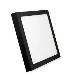PLAFON LED 24W QUADRADO DE SOBREPOR PRETO 6500K BI... - Comercial Leal