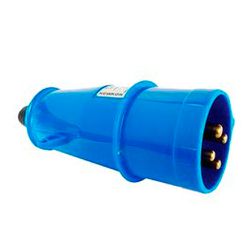 PLUGUE INDUSTRIAL 250V 16A 3P+N+T 9H AZ - 16033 - Comercial Leal
