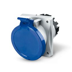 TOMADA DE EMBUTIR INDUSTRIAL 250V 63A 3P+T 9H - 1... - Comercial Leal