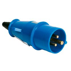 PLUGUE INDUSTRIAL 250V 16A 2P+T 6H AZ - 03444 - Comercial Leal