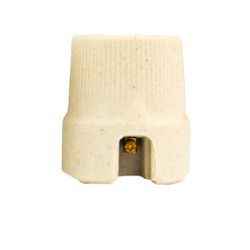 PORTA LAMPADA PORCELANA E27 4A - COM BORDA - 04889 - Comercial Leal