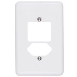 PLACA 4X2 PARA 1 TECLA + 1 TOMADA BR STYLUS - 0525 - Comercial Leal