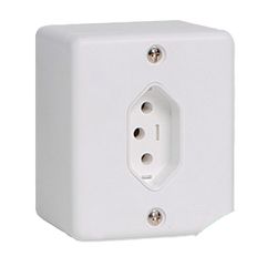 Conjunto Caixa de Sobrepor Com 1 Tomada de Energia... - Comercial Leal