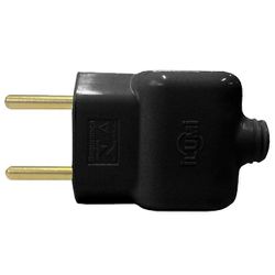 PINO MACHO CHATO COM PRENSA CABO 2P 10A PRETO ILUM... - Comercial Leal