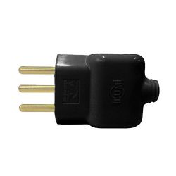 PINO MACHO CHATO COM PRENSA CABO 2P+T 10A PRETO IL... - Comercial Leal
