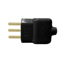 PINO MACHO CHATO COM PRENSA CABO 2P+T 20A PRETO IL... - Comercial Leal