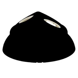 PLAFON PRETO 2 LAMP C/ SOQ. PORC E-27 ILUMI - 0633 - Comercial Leal