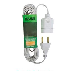 EXTENSÃO PROLONGADOR 2P 5M BRANCO ILUMI - 06343 - Comercial Leal