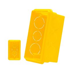 CAIXA LUZ PLAST. EMB 4X2 AMARELA - RETANG - ILUMI ... - Comercial Leal