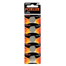 BATERIA DE LITIO 3V CR2032 CART COM 5 PEÇAS FOXLUX... - Comercial Leal