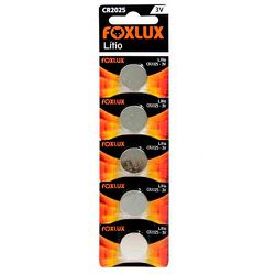 BATERIA DE LITIO 3V CR2025 CART COM 5 PEÇAS FOXLUX... - Comercial Leal