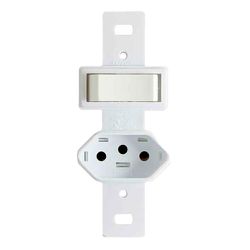 CONJUNTO 1 INTERRUPTOR PARALELO + 1 TOMADA 10A BRA... - Comercial Leal