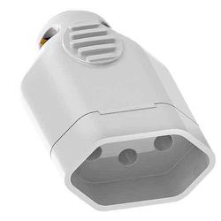 PLUGUE FÊMEA COM PRENSA CABO 2P+T 10A BRANCO ILUMI... - Comercial Leal
