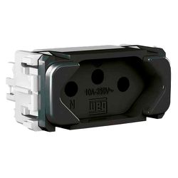 MODULO TOMADA 2P+T 10A PRETO COMPOSÉ - 09089 - Comercial Leal