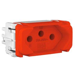 MODULO TOMADA 2P+T 20A VERMELHO COMPOSÉ - 09093 - Comercial Leal