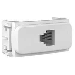 MODULO TELEFONE RJ11 4 FIOS BRANCO COMPOSÉ - 09094 - Comercial Leal
