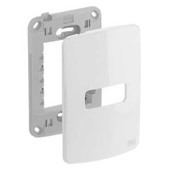 PLACA COM SUPORTE 4X2 1 MOD BRANCO COMPOSÉ - 09107 - Comercial Leal
