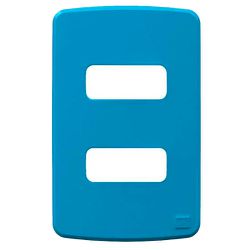 PLACA 4X2 2 MOD AZUL COMPOSÉ - 09137 - Comercial Leal