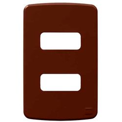 PLACA 4X2 2 MOD MARROM COMPOSÉ - 09141 - Comercial Leal