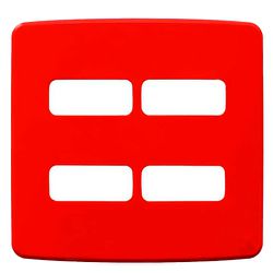 PLACA 4X4 4 MOD VERMELHO COMPOSÉ - 09175 - Comercial Leal