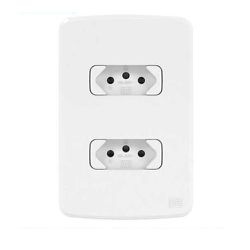 CONJUNTO 2 TOMADA 2P+T 10A BRANCO COMPOSÉ - 09193 - Comercial Leal