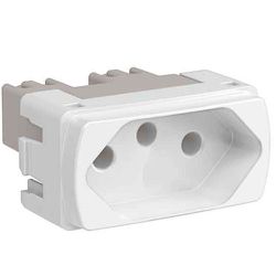 MODULO TOMADA 2P+T 10A BRANCO MILUZ - 09305 - Comercial Leal
