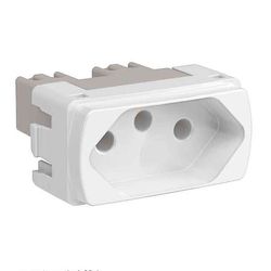 MODULO TOMADA 2P+T 20A BRANCO MILUZ - 09306 - Comercial Leal