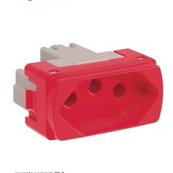 MODULO TOMADA 2P+T 20A VERMELHO MILUZ - 09307 - Comercial Leal