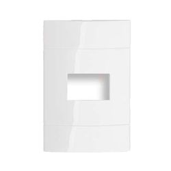 PLACA 4X2 1 MÓDULO HORIZ BRANCO DECOR - 09323 - Comercial Leal