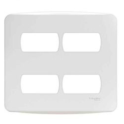 PLACA COM SUPORTE 4X4 4 MÓDULOS BRANCO MILUZ - 093... - Comercial Leal