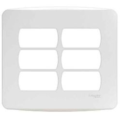 PLACA COM SUPORTE 4X4 6 MÓDULOS BRANCO MILUZ - 093... - Comercial Leal