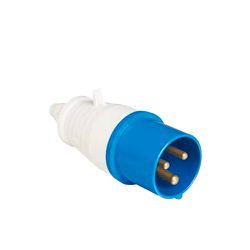 PLUG INDUSTRIAL 250V 16A 2P+T 6H AZUL WEG - 09681 - Comercial Leal
