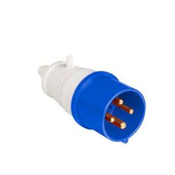 PLUG INDUSTRIAL 250V 16A 3P+T 9H AZUL WEG - 09683 - Comercial Leal