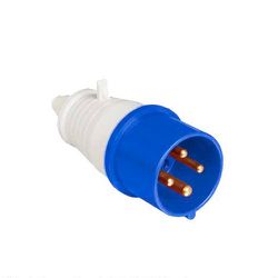 PLUG INDUSTRIAL 250V 32A 3P+T 9H AZUL WEG - 09684 - Comercial Leal