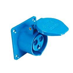 TOMADA EMBUTIR INDUSTRIAL 250V 32A 2P+T 6H AZUL WE... - Comercial Leal
