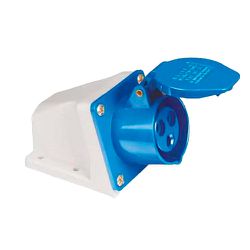 TOMADA SOBREPOR INDUSTRIAL 250V 32A 2P+T 6H AZUL W... - Comercial Leal