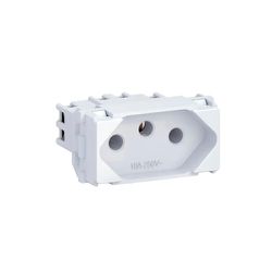 MODULO TOMADA 2P+T 20A BRANCO EQUILE - 09784 - Comercial Leal