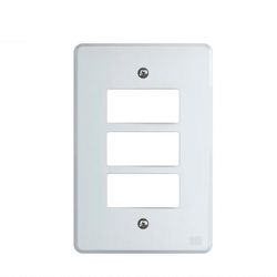 PLACA 4X2 - 3 MÓDULOS BRANCO EQUILE - 09798 - Comercial Leal