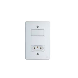 CONJUNTO INTER SIMP + TOMADA 2P+T 10A BRANCO EQUIL... - Comercial Leal