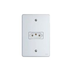 CONJUNTO TOMADA 2P+T 10A BRANCO EQUILE - 09803 - Comercial Leal